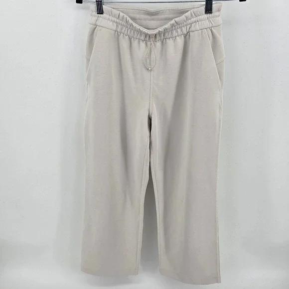 Lululemon LW6BZXS Softstreme High-Rise Straight-Leg Short Crop Pant Ivory Size 6 - Picture 1 of 12